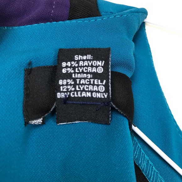 LRK Black Color Block Paneled Fitted Midi Dress 8 - Picture 8 of 10